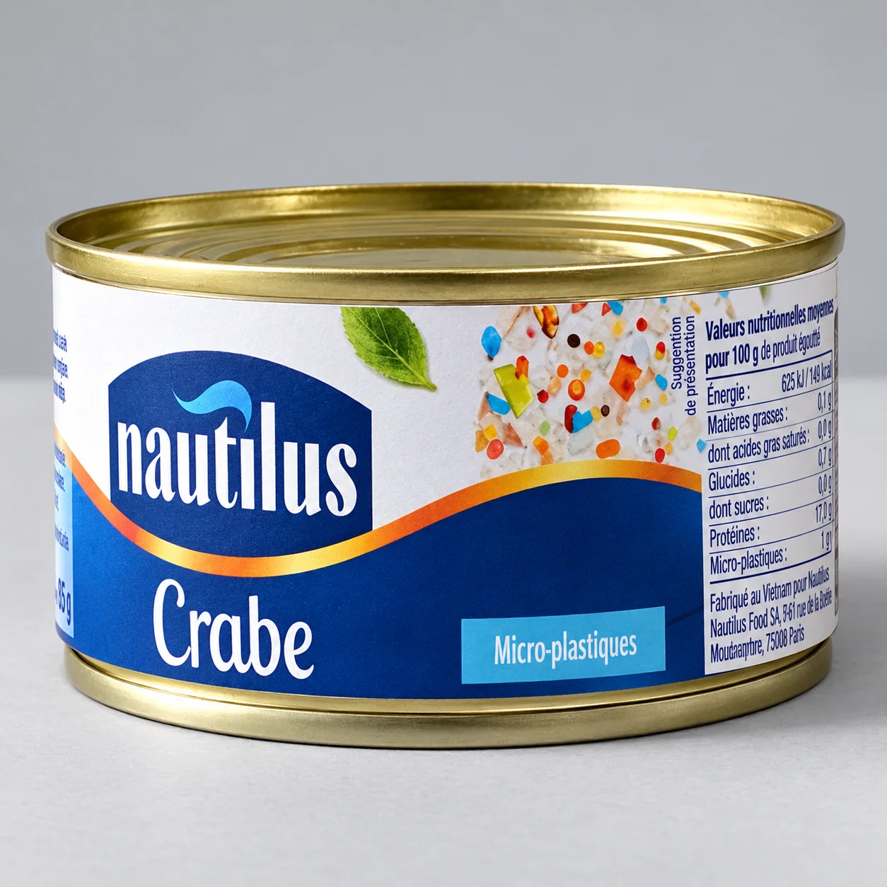 Boîte de conserve détournée, vue de face