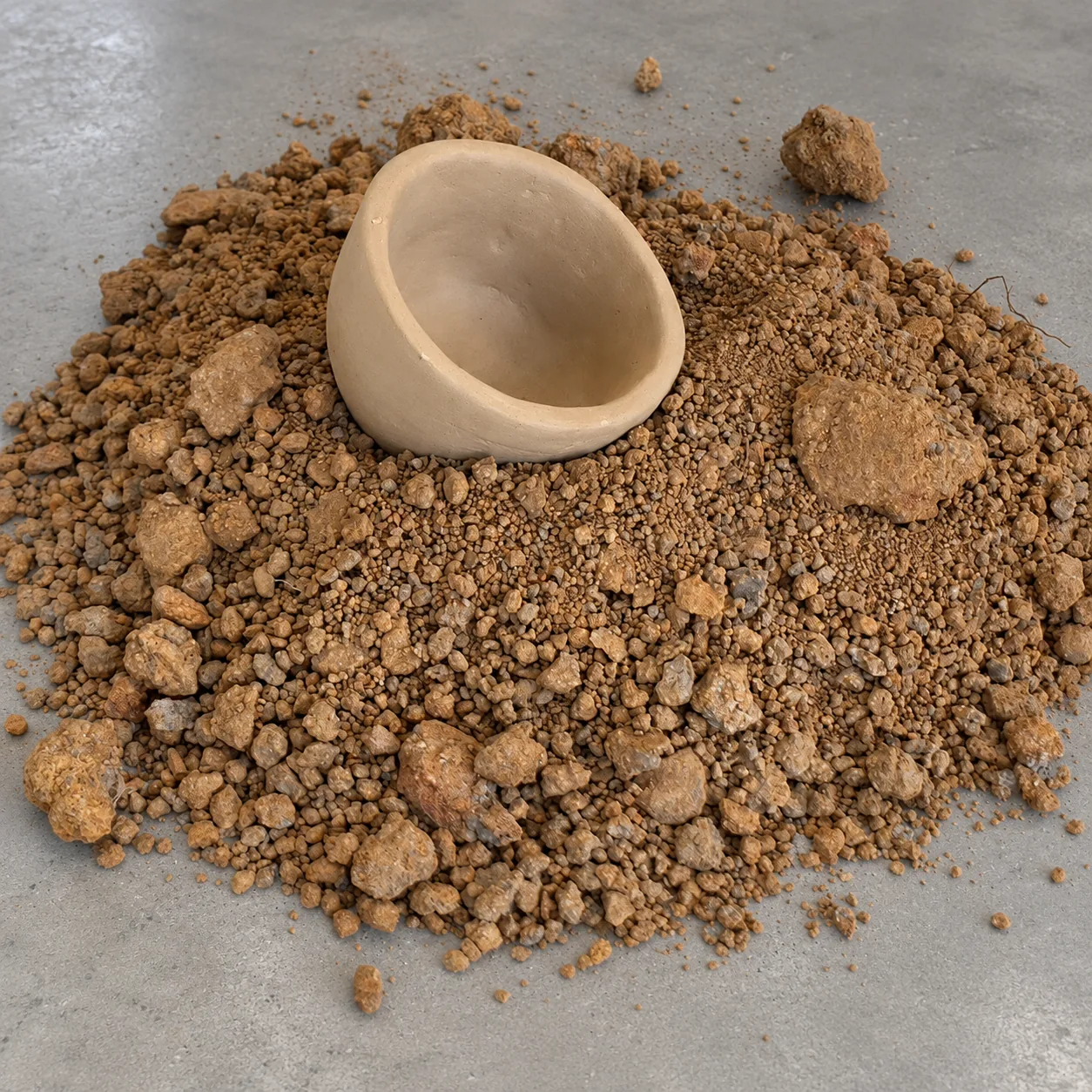Terres de mémoire, détail d’un bol en argile